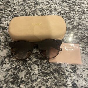 Chloé Tortoiseshell Round Sunglasses